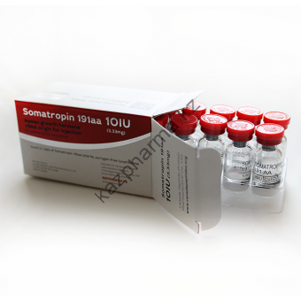 Гормон роста CanadaPeptides Somatropin 191aa (10 флаконов по 10 ед) - Капшагай